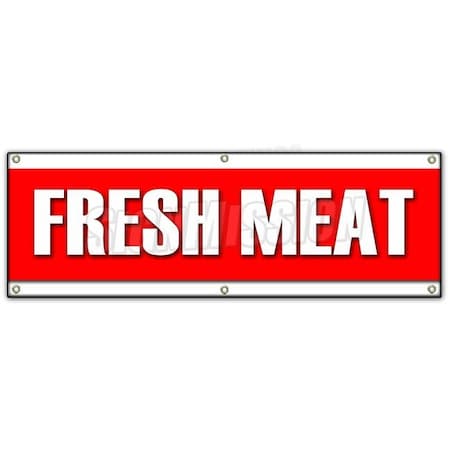 Signmission FRESH MEAT BANNER SIGN butcher steak beef chicken pork ground B-72 Fresh Meat